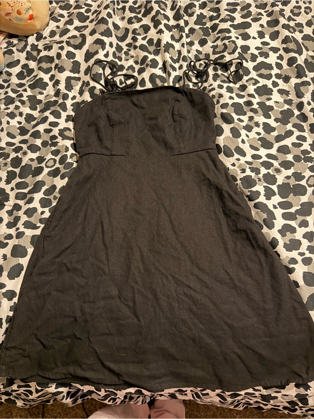 Old Navy Black Tie-Strap Mini Dress